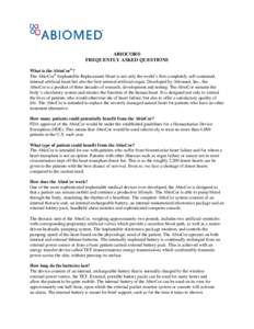 Prosthetics / Anatomy / AbioCor / Artificial heart / AbioMed / Ventricular assist device / The Texas Heart Institute / Blood pump / Artificial organ / Medicine / Implants / Cardiology