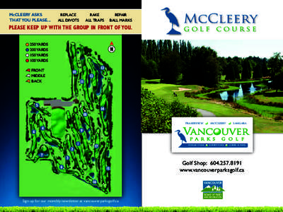 McCLEERY ASKS THAT YOU PLEASE... REPLACE ALL DIVOTS