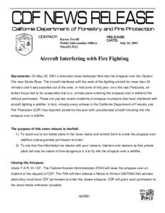 California Department of Forestry and Fire Protection / Airspace / NOTAM / Airspace class / Air traffic control / Aviation / Transport