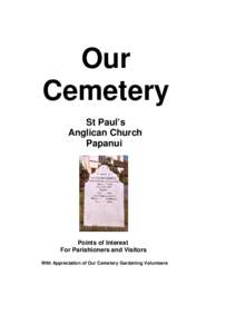 Our Cemetery St Paul’s Anglican Church Papanui