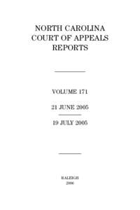 Raleigh /  North Carolina / North Carolina House of Representatives / United States District Court for the Middle District of North Carolina / Geography of North Carolina / North Carolina / North Carolina Court of Appeals