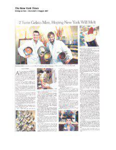 The New York Times Dining section – Mercoledì 2 Maggio 2007