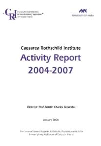 I  Caesarea Rothschild Institute for Interdisciplinary Applications of Computer Science