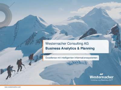 Westernacher Consulting AG Business Analytics & Planning Excellence mit intelligenten Informationssystemen www.westernacher.com