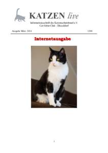 KATZEN live Informationsschrift des Katzenschutzbund e.V. Cat-Sitter-Club - Düsseldorf Ausgabe März