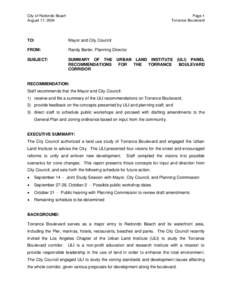Microsoft Word - Council report on ULI.doc