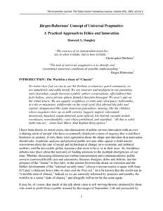 The Innovation Journal: The Public Sector Innovation Journal, Volume 8(3), 2003, article 2. _____________________________________________________________________ __________________________________________________________