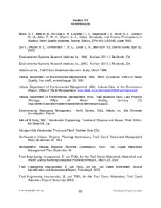 Section 9.0 REFERENCES Bowie G. L., Mills W. B., Porcella D. B., Campbell C. L., Pagenkopf J. R., Rupp G. L., Johnson K. M., Chan P. W. H., Gherini S. A., Rates, Constants, and Kinetics Formulations in Surface Water Qual