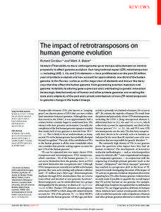 The impact of retrotransposons on human genome evolution