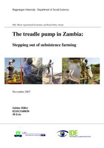 Water supply / Treadle pump / Development / Treadle / Poverty reduction / Zambia / Socioeconomics / Political geography / International Development Enterprises / Pumps / Appropriate technology / Tropical agriculture