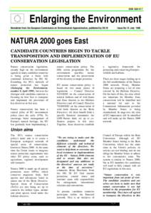 ISSN[removed]Enlarging the Environment Newsletter from the European Commission on Environmental Approximation, published by DG XI  Issue No 14. July 1999