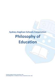 A Philosophy of Education for the Sydney Anglican Schools Corporation