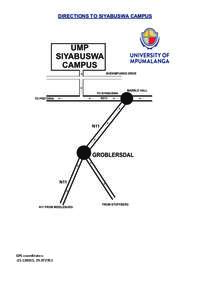 DIRECTIONS TO SIYABUSWA CAMPUS  GPS coordinates: -, Page||15