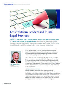 Lessons from Leaders in Online Legal Services
