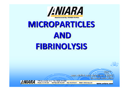 MICROPARTICLES AND FIBRINOLYSIS Form AH100[removed]