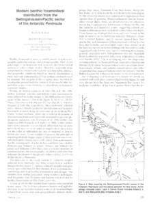 Modern benthic foraminiferal distribution from the Bellingshausen/Pacific sector of the Antarctic Peninsula SCOTT E. ISI-IMAN