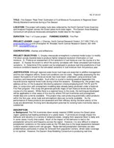 Fire Season “Real Time” Estimation of Fuel Moisture Fluctuations in Regional Down Woody Material Inventories during a Fire Season