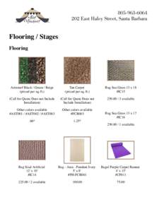 Flooring / Stages Flooring Astroturf Black / Green / Beige (priced per sq. ft.)