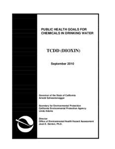 Public Health Goal for TCDD in Drinking Water