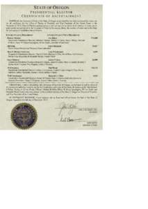 Certificate of Ascertainment - Oregon