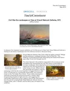 Fine Art Connoisseur May 2013 Civil War-Era Landscapes on View at Driscoll Babcock Galleries, NYC Jeffrey Carlson