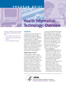 Health Information Technology: Overview