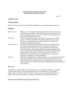 CROSS NATIONAL EQUIVALENCE FILE - DESCRIPTION OF SLID CONTENT