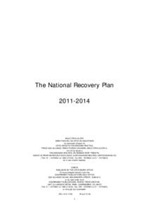 The National Recovery Plan[removed]