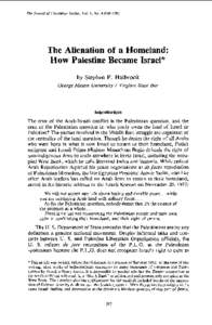 Middle East / Israeli–Palestinian conflict / Fertile Crescent / Palestine / Palestinian nationalism / British Mandate for Palestine / United Nations Partition Plan for Palestine / A land without a people for a people without a land / Palestinian people / Western Asia / Asia / Zionism