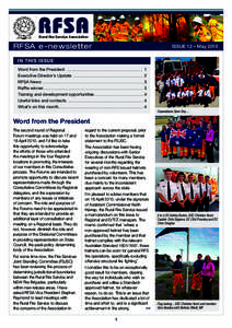 Rural Fire Service Association  RFSA e-newsletter Issue 12 – May 2010