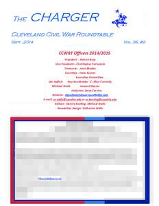 The  CHARGER Cleveland Civil War Roundtable Sept. ,2014