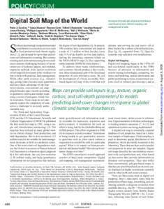 POLICYFORUM ENVIRONMENTAL SCIENCE Pedro A. Sanchez, 1* Sonya Ahamed, 1 Florence Carré, 2 Alfred E. Hartemink, 3 Jonathan Hempel, 4 Jeroen Huising, 5 Philippe Lagacherie, 6 Alex B. McBratney, 7 Neil J. McKenzie, 8 Maria 