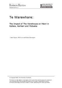 Volume 10 No. 2  Te Warewhare:
