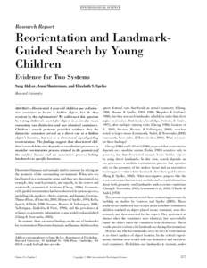 PS YC HOLOGICA L SC IENCE  Research Report Reorientation and LandmarkGuided Search by Young Children