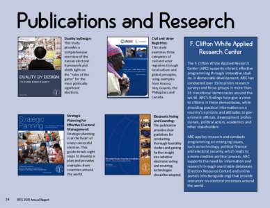 Publications and Research Duality byDesign: This study provides a comprehensive overview of the