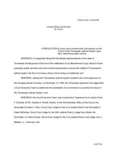 Filed for intro on[removed]HOUSE RESOLUTION 5003 By Purcell  A RESOLUTION to honor and commend the Commission on the