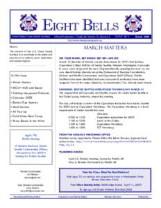 EIGHT BELLS United States Coast Guard Auxiliary Official Publication:  Flotilla 48, District 13, Division 4  Vol XIII  No 3