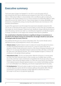 Executive summary The fourth carbon budget was legislated in JuneIt covers the period, and commits the UK to reduce greenhouse gas emissions by 32% in 2025 on 2012 levels (50% on 1990 levels). It reflects 