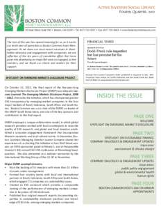 Ethical investment / Ethical banking / Principles for Responsible Investment / Business ethics / Ceres / Investor Network on Climate Risk / Socially responsible investing / Corporate social responsibility / Corporate governance / Business / Social responsibility / Applied ethics