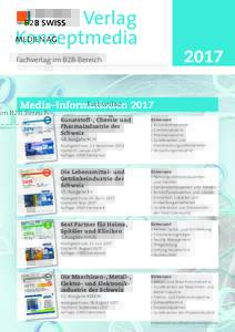 2017  Fachverlag im B2B-Bereich Media–Informationen