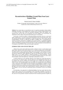 Reconstruction of Building Ground Plans from Laser Scanner Data