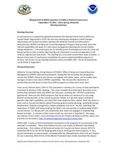 National Ocean Service / Environment / Geography of the United States / National Estuarine Research Reserve / Coastal Zone Management Program / Coastal Zone Management Act / Office of Oceanic and Atmospheric Research / Michael S. Devany / National Oceanic and Atmospheric Administration / Environmental data / United States Department of Commerce