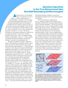 Quantum Impurities in the Two-Dimensional Spin One-Half Heisenberg Antiferromagnet A