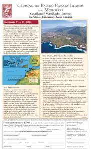 Tourism in Spain / Canary Islands / Province of Santa Cruz de Tenerife / La Gomera / Lanzarote / Tenerife / Santa Cruz de La Palma / El Hierro / Demographics of the Canary Islands / Volcanism / Geography of Spain / Geology