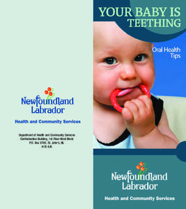 Department of Health and Community Services Confederation Building, 1st Floor West Block P.O. Box 8700, St. John’s, NL A1B 4J6  Teething can be stressful