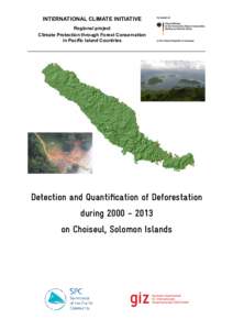 INTERNATIONAL CLIMATE INITIATIVE Regional project Climate Protection through Forest Conservation in Pacific Island Countries  Detection and Quantification of Deforestation