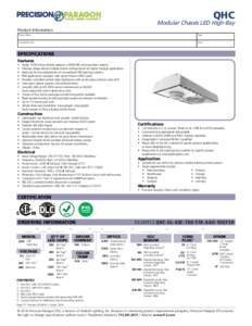 QHC  Modular Chassis LED High-Bay Product Information Project Name