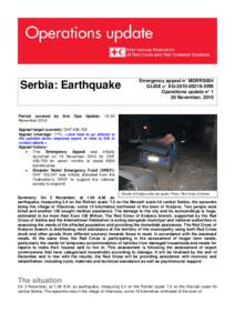 Serbia: Earthquake Period covered November[removed]by