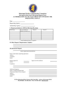 Interagency Talkgroup Request Form