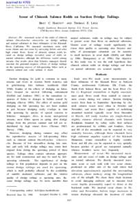 scanned for KRIS North American Journal of Fisheries Management 19:, I999 American Fisheries SocietyScour of Chinook Salmon Redds on Suction Dredge Tailings